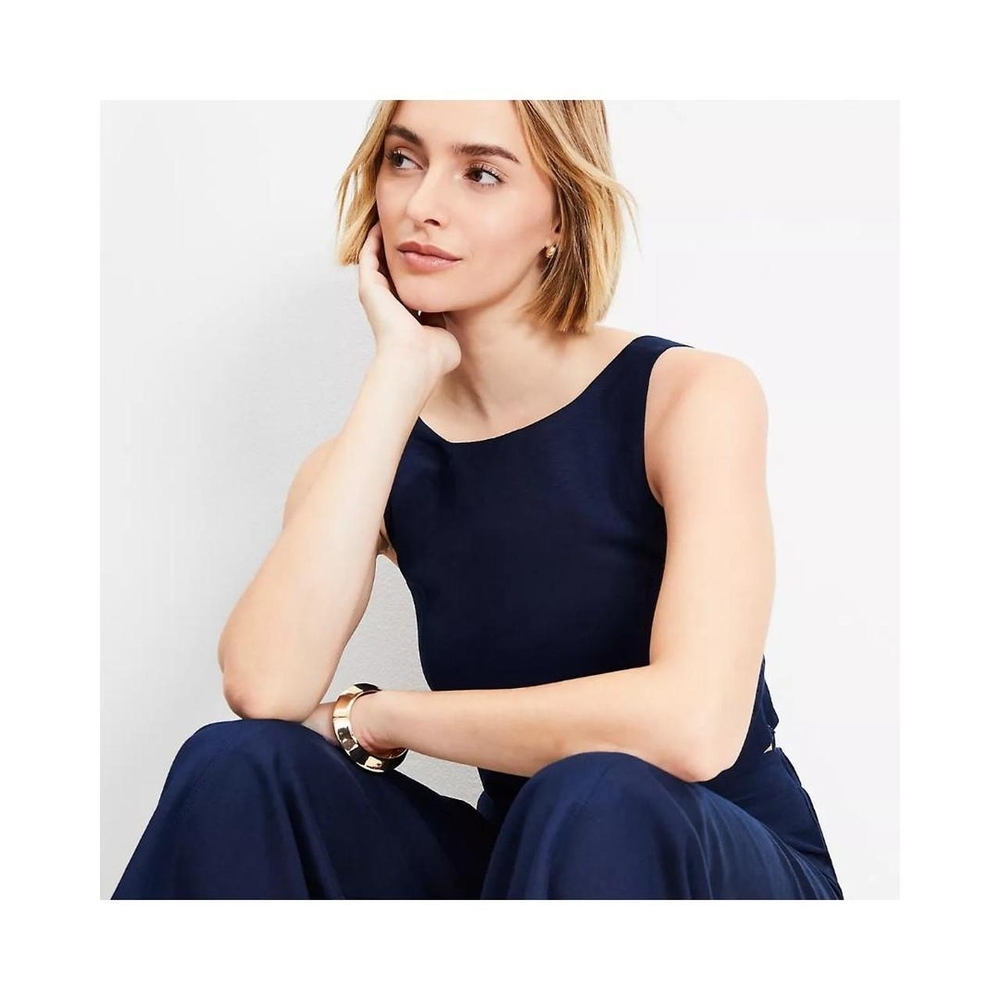 Loft linen blend sleeveless top 🐦‍⬛